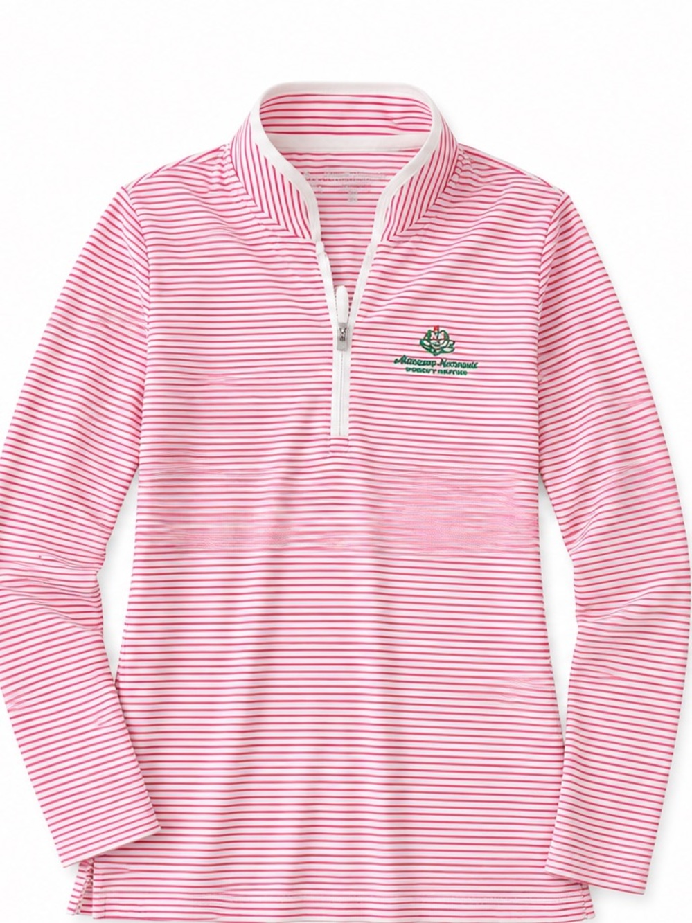 Augusta National  Tory Sport Quarter Zip Pullover XS Pink White Stripe